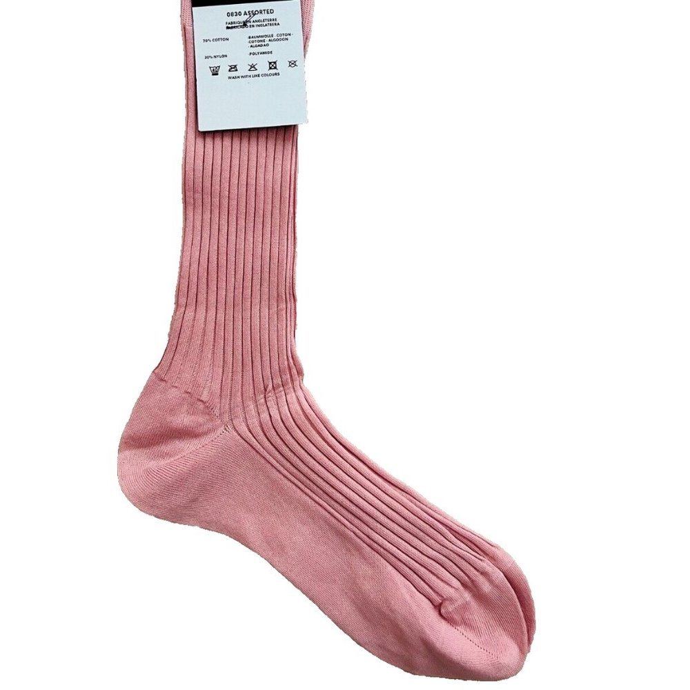 Pantherella Cotton Blend Rib Socks  Pink ( S )